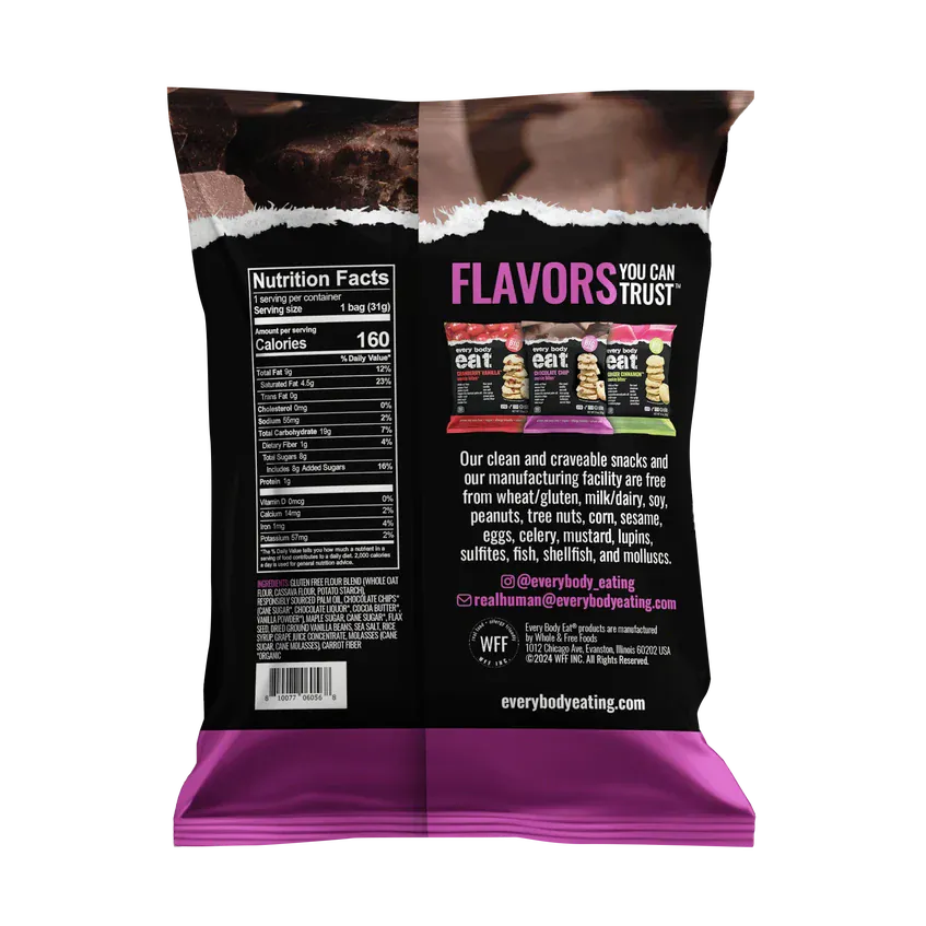Every Body Eat Cookie Bites | Chocolate Chip | 1 Bag - Nashua Nutrition