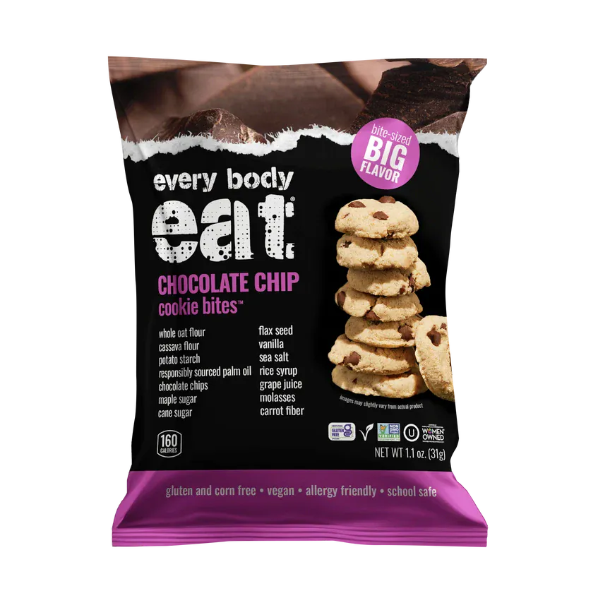 Every Body Eat Cookie Bites | Chocolate Chip | 1 Bag - Nashua Nutrition