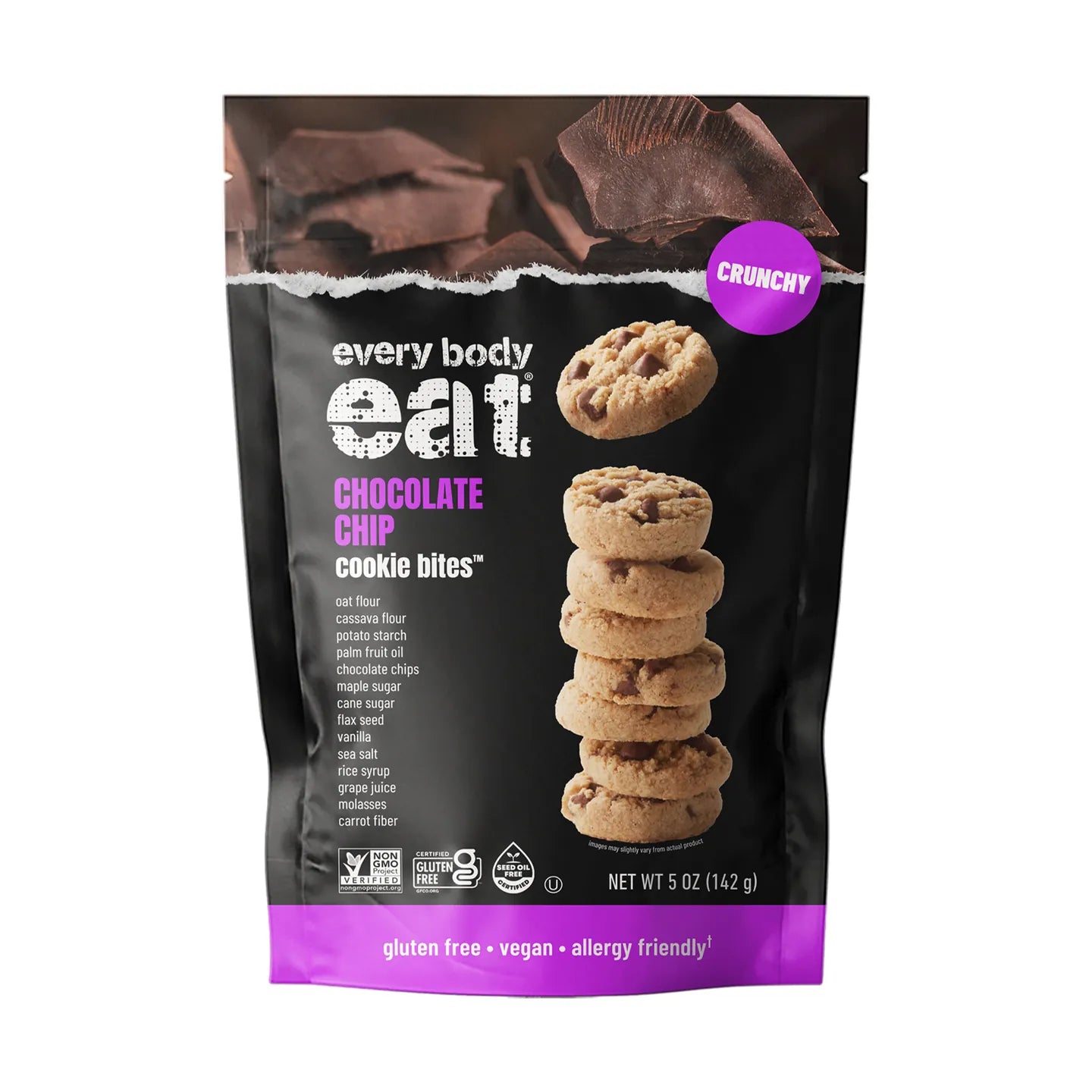 Every Body Eat Cookie Bites - Chocolate Chip - 1 oz or 5 oz Bag - Nashua Nutrition