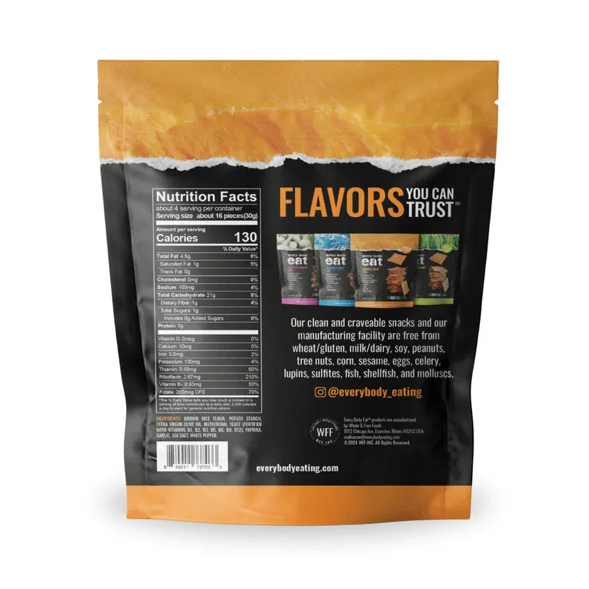Every Body Eat Snack Thins | Cheese-Less | 1 oz or 4oz Bag - Nashua Nutrition