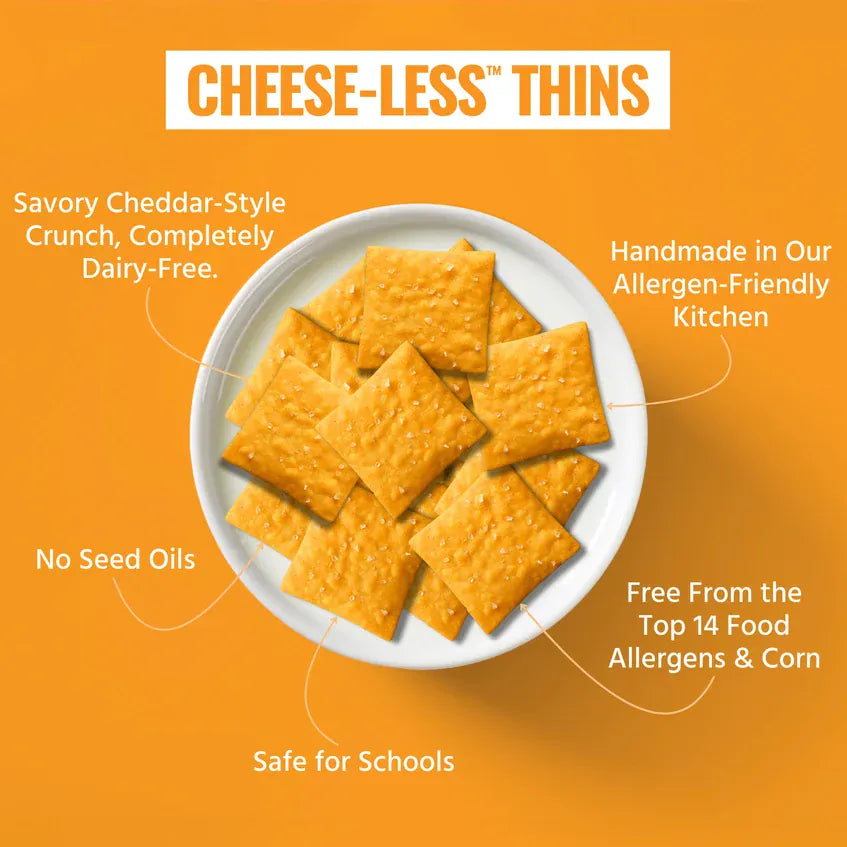 Every Body Eat Snack Thins | Cheese-Less | 1 oz or 4oz Bag - Nashua Nutrition