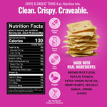 Every Body Eat Snack Thins | Chive & Garlic | 1 Bag of 4 Servings - Nashua Nutrition