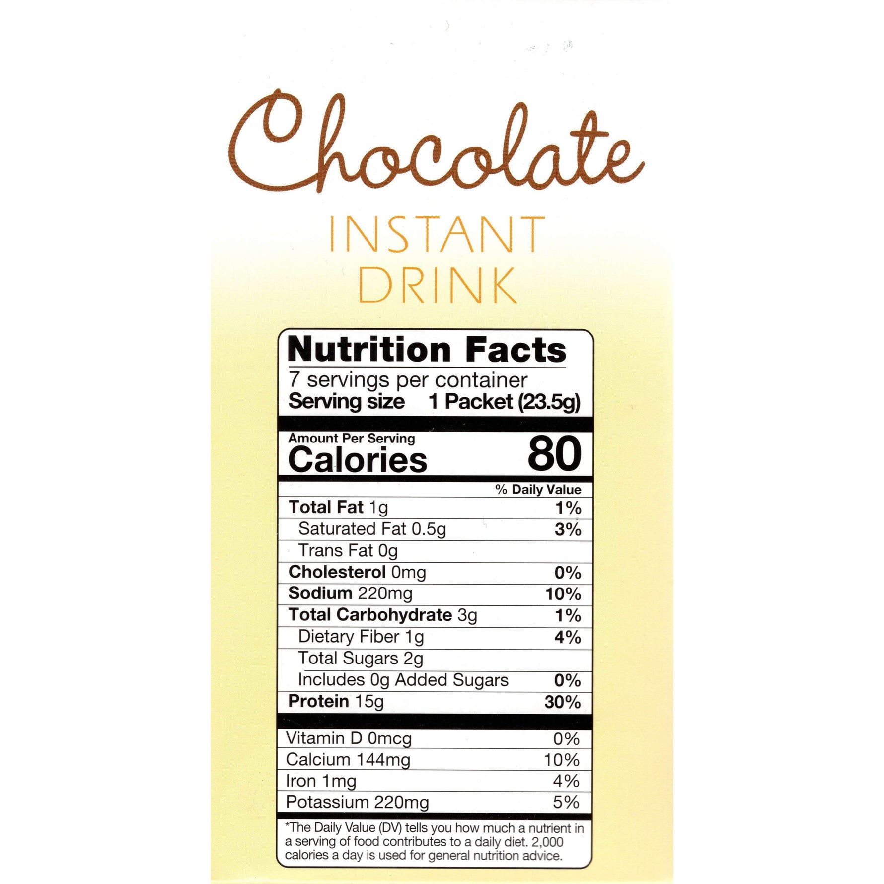 HealthSmart Cold Drink - Instant Chocolate Drink - 7/Box - Cold Drinks - Nashua Nutrition