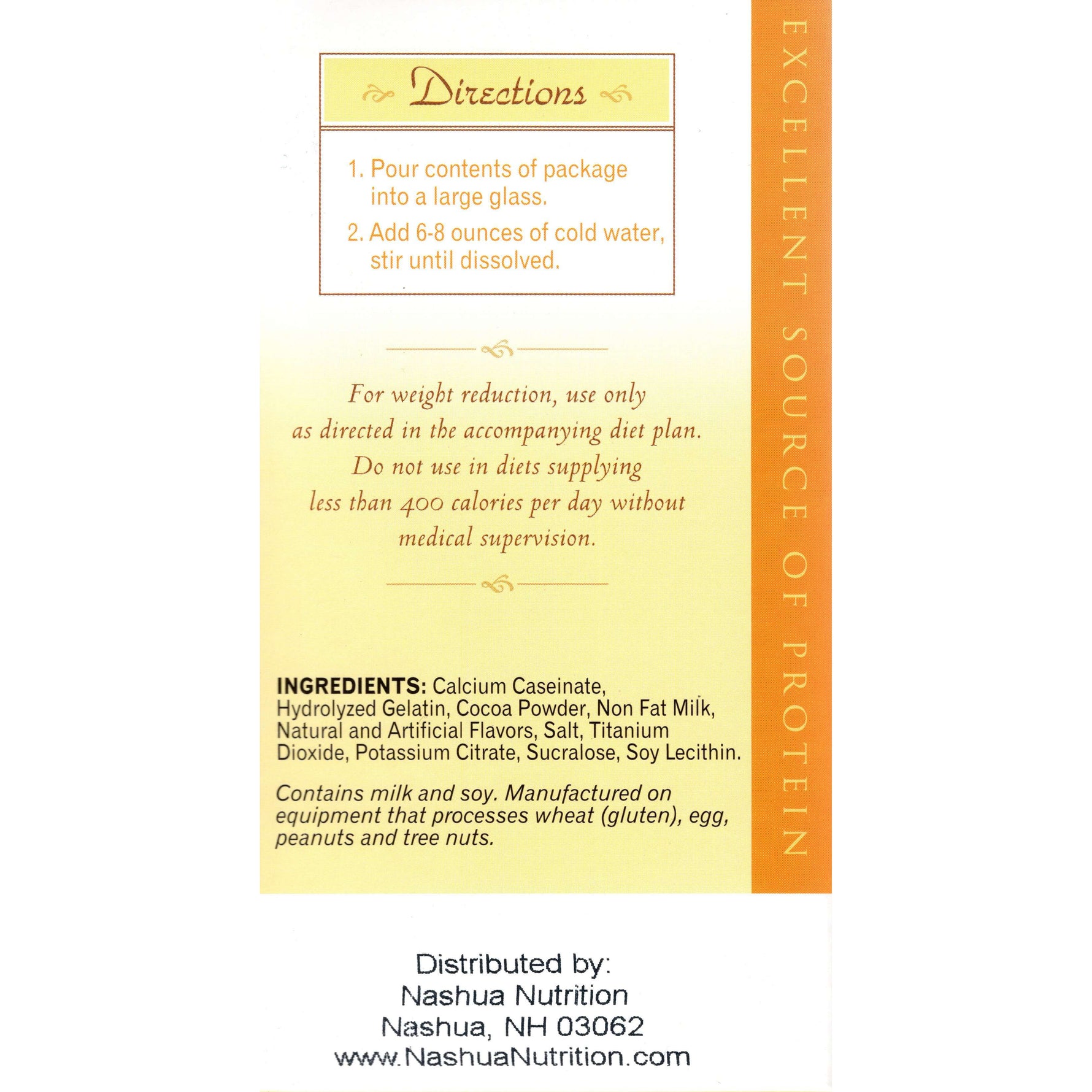 HealthSmart Cold Drink - Instant Chocolate Drink - 7/Box - Cold Drinks - Nashua Nutrition