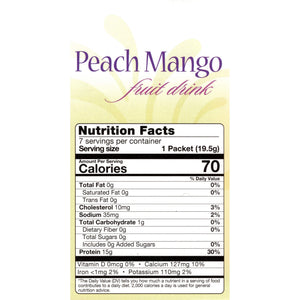 HealthSmart Fruit Drink - Peach Mango - 7/Box - Cold Drinks - Nashua Nutrition