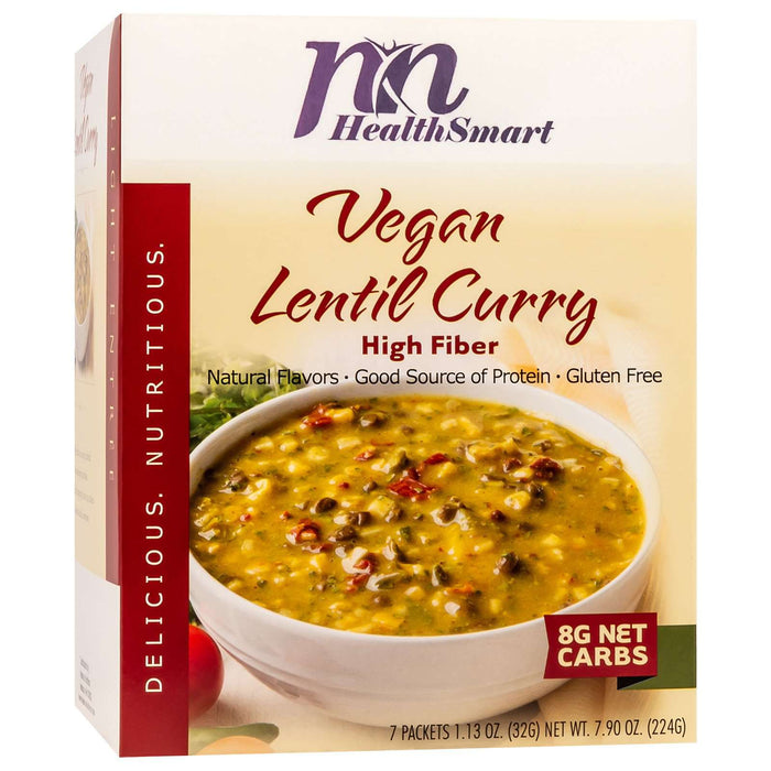 HealthSmart Light Entree - Vegan Lentil Curry - 7/Box