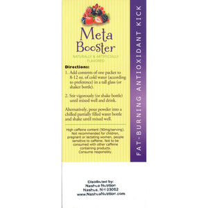 HealthSmart Meta Booster Drink Mix - Berry - 14 Packets/Box - Diet Supplements - Nashua Nutrition