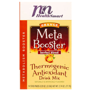 HealthSmart Meta Booster Drink Mix - Orange - 14 Packets/Box - Diet Supplements - Nashua Nutrition