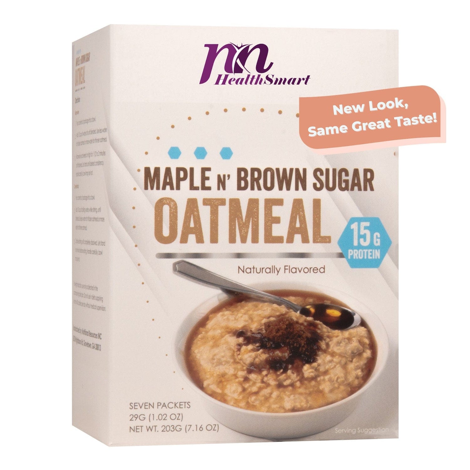 HealthSmart Oatmeal - Maple Brown Sugar - 7/Box - Nashua Nutrition