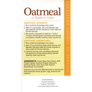 HealthSmart Oatmeal - Peaches & Cream - 7/Box - Breakfast Items - Nashua Nutrition