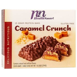 HealthSmart Protein Bars - Caramel Crunch, 7 Bars/Box - Protein Bars - Nashua Nutrition