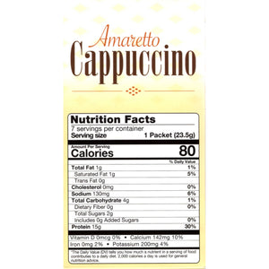 HealthSmart Protein Cappuccino - Amaretto, 7 Servings/Box - Hot Drinks - Nashua Nutrition
