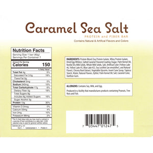 HealthSmart Protein & Fiber Divine Bars - Caramel & Sea Salt, 7 Bars/Box - Protein Bars - Nashua Nutrition
