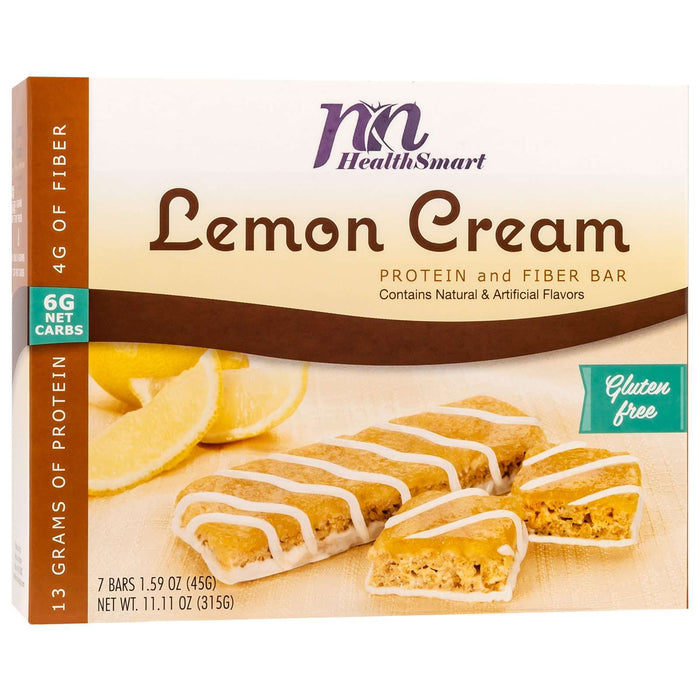 HealthSmart Protein & Fiber Divine Bars - Lemon Cream, 7 Bars/Box