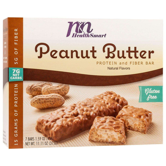 HealthSmart Protein & Fiber Divine Bars - Peanut Butter, 7 Bars/Box