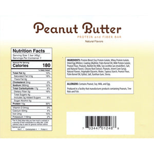 HealthSmart Protein & Fiber Divine Bars - Peanut Butter, 7 Bars/Box - Protein Bars - Nashua Nutrition