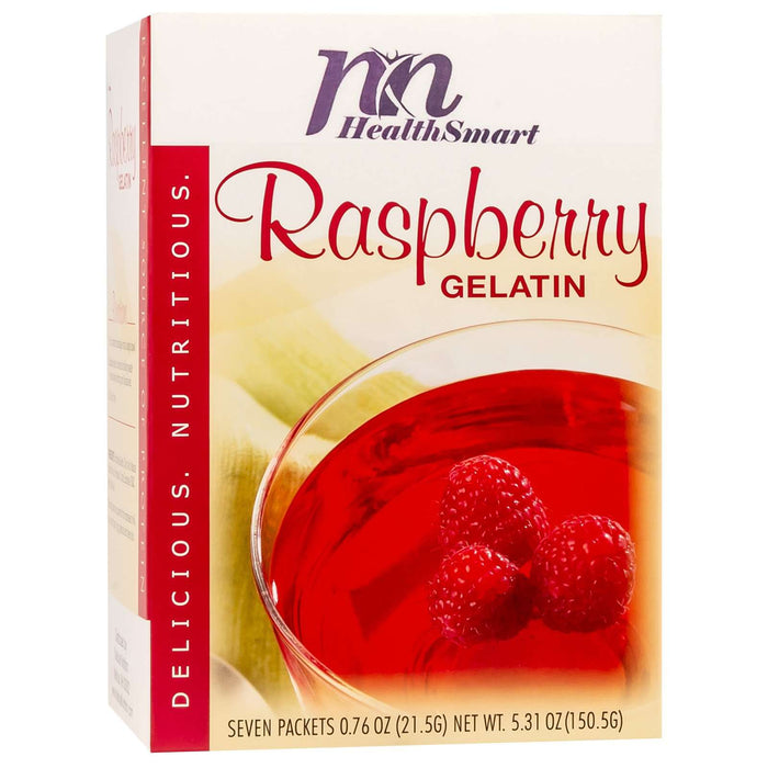HealthSmart Protein Gelatin - Raspberry (7/Box)