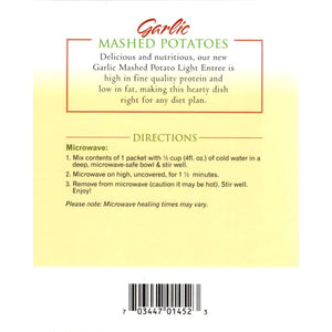 HealthSmart Protein Mashed Potatoes - Garlic - 7/Box - Dinners & Entrees - Nashua Nutrition
