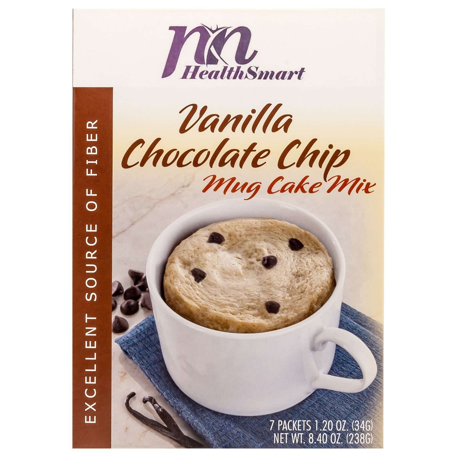HealthSmart Protein Mug Cake - Vanilla Chocolate Chip - 7/Box - Snacks & Desserts - Nashua Nutrition