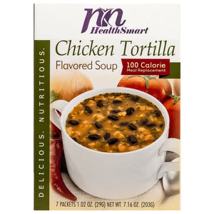 HealthSmart Protein Soup - Chicken Tortilla - 100 Calorie Meal Replacement - 7/Box - Hot Soups - Nashua Nutrition