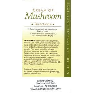 HealthSmart Protein Soup - Cream of Mushroom - 7/Box - Hot Soups - Nashua Nutrition