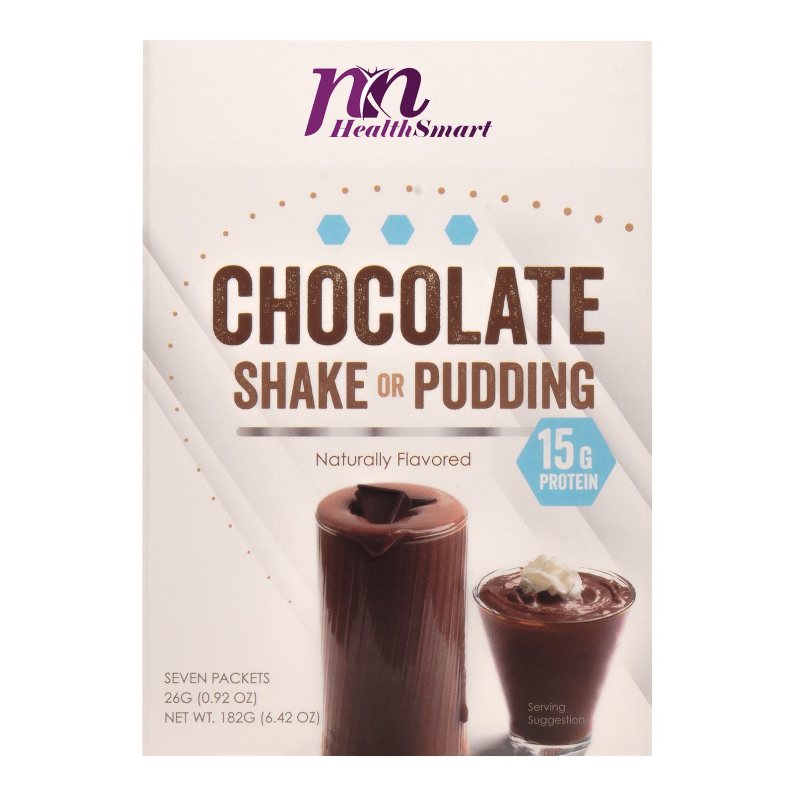 HealthSmart Pudding and Shake - Chocolate - 7/Box - Nashua Nutrition