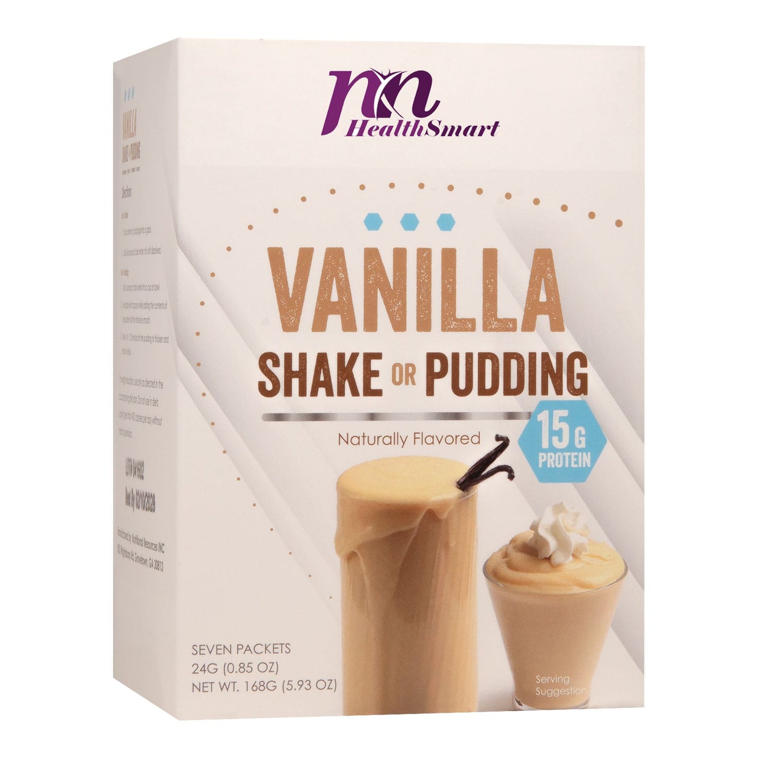 HealthSmart Pudding and Shake - Vanilla - 7/Box - Nashua Nutrition