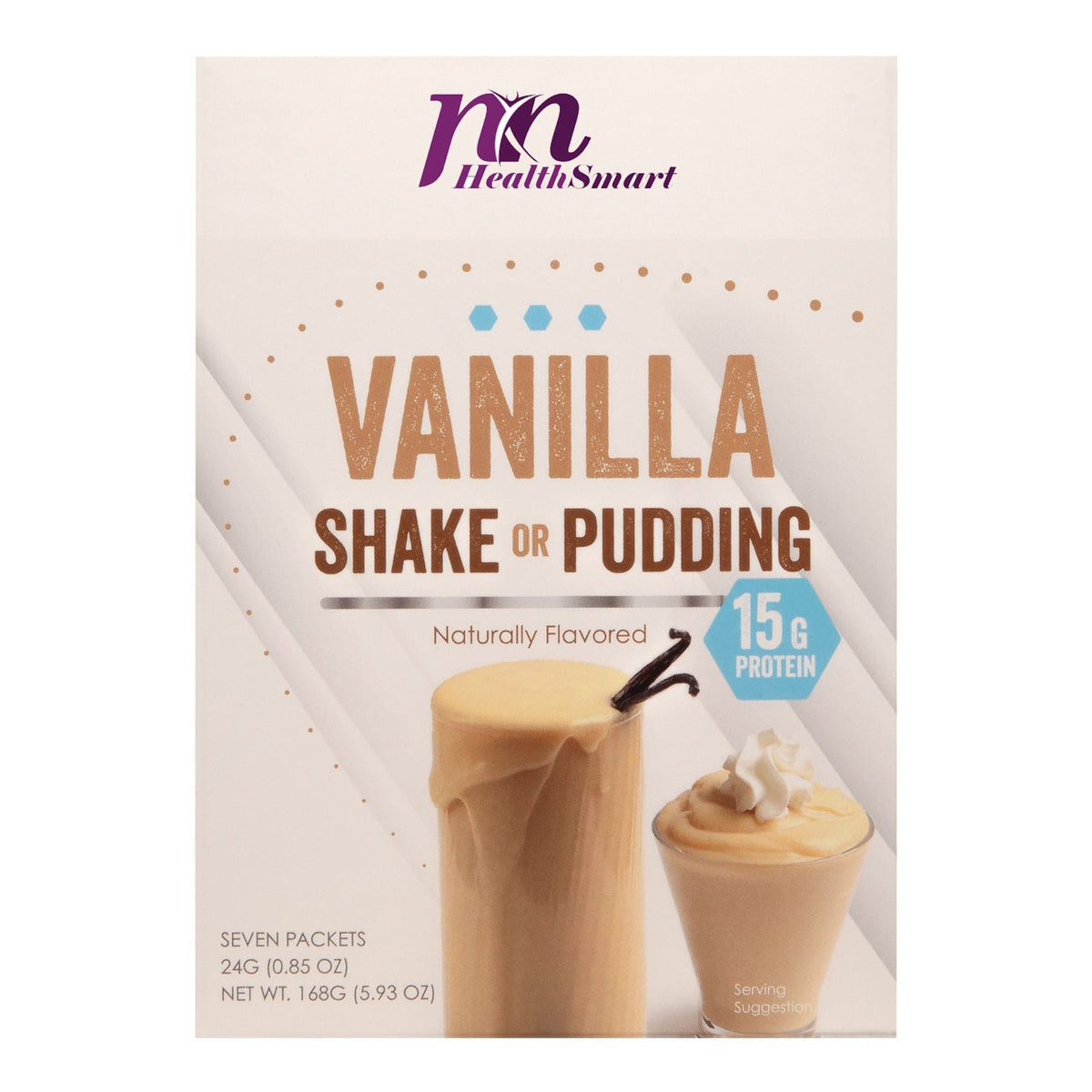 HealthSmart Pudding and Shake - Vanilla - 7/Box - Nashua Nutrition