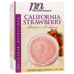 HealthSmart Pudding & Shake - California Strawberry - 7/Box - Shake & Puddings - Nashua Nutrition
