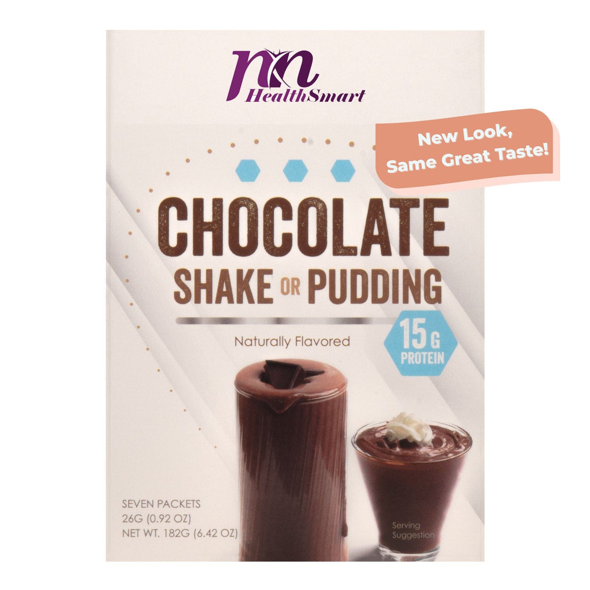 HealthSmart Pudding & Shake Mix | Chocolate | 15g Protein | 7 Pouches/Box - Nashua Nutrition