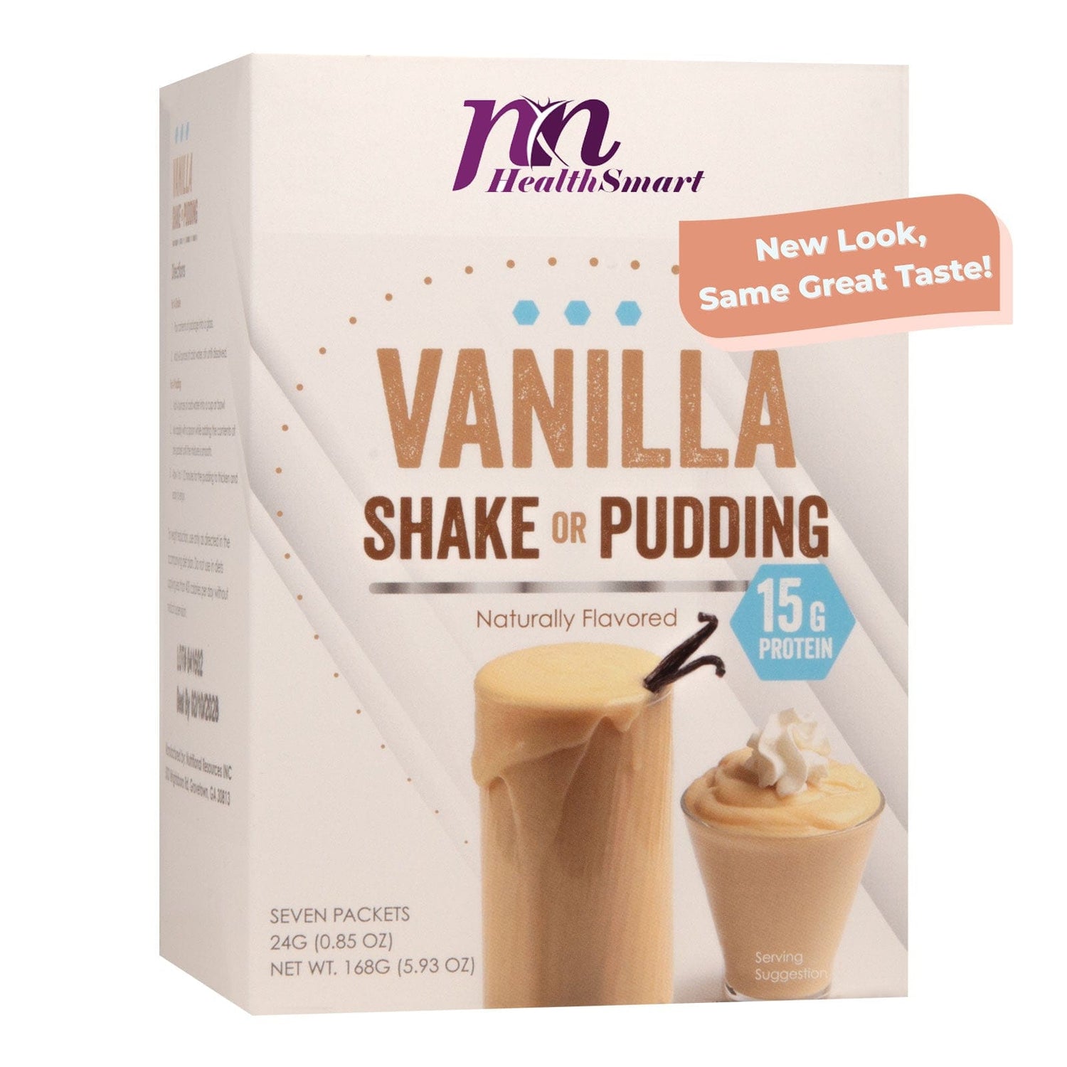 HealthSmart Pudding & Shake - Vanilla - 7/Box - Nashua Nutrition