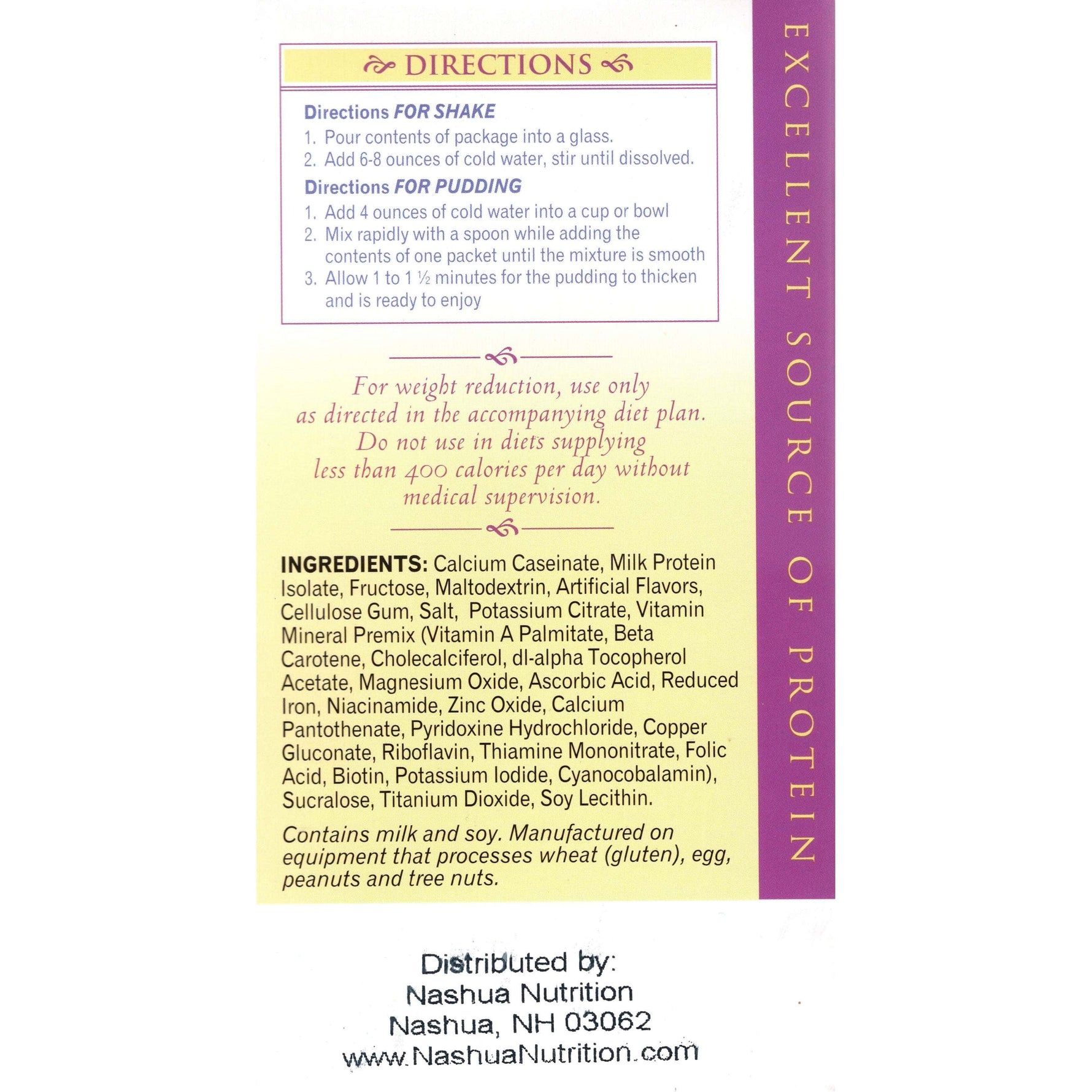HealthSmart Pudding & Shake - Vanilla - 7/Box - Nashua Nutrition
