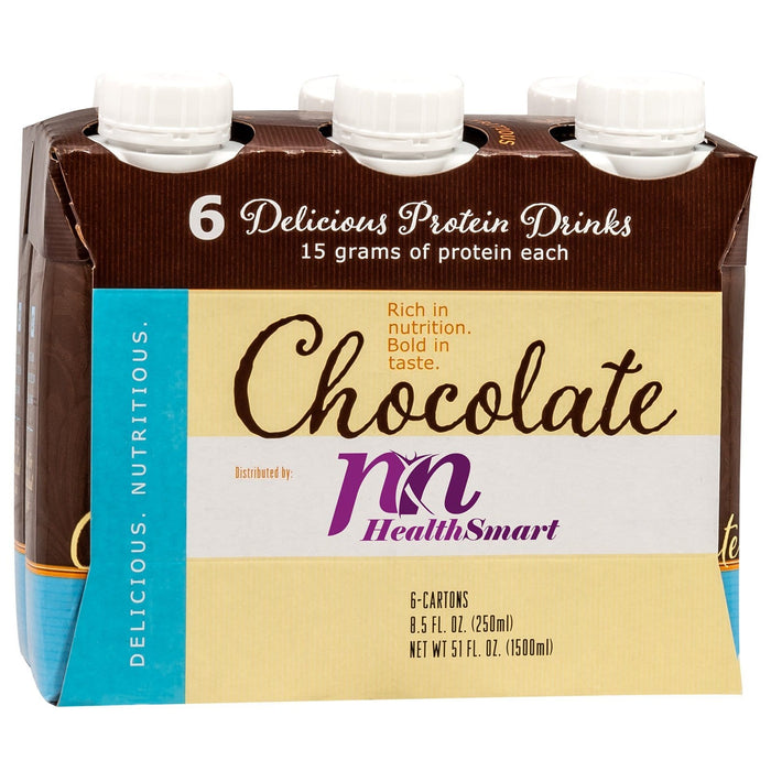 HealthSmart - Ready to Drink - Protein Drink - Chocolate Milkshake - 6 Cartons/Box