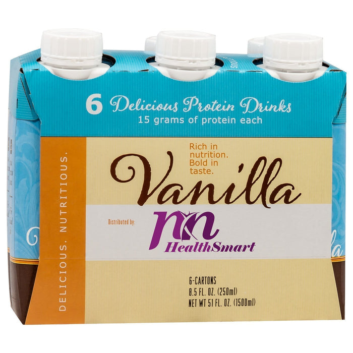 HealthSmart - Ready to Drink - Protein Drink - Vanilla Milkshake - 6 Cartons/Box