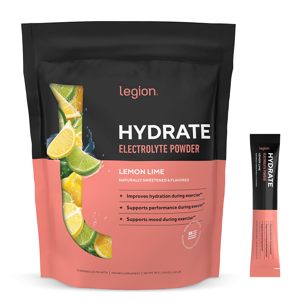 Legion Hydrate Electrolyte Powder  - 20 Packets - Nashua Nutrition