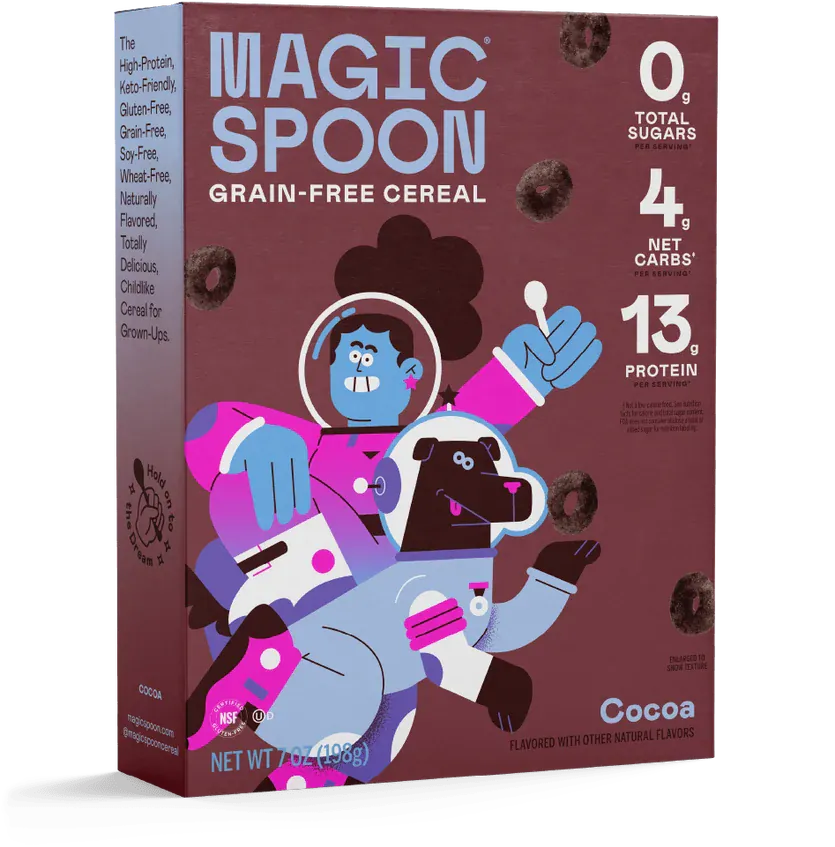 Magic Spoon High Protein Cereal | Cocoa | 1 Box of 5 Servings - Nashua Nutrition