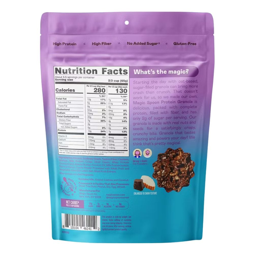 Magic Spoon Protein Granola - Dark Chocolate - 1 Bag - Nashua Nutrition