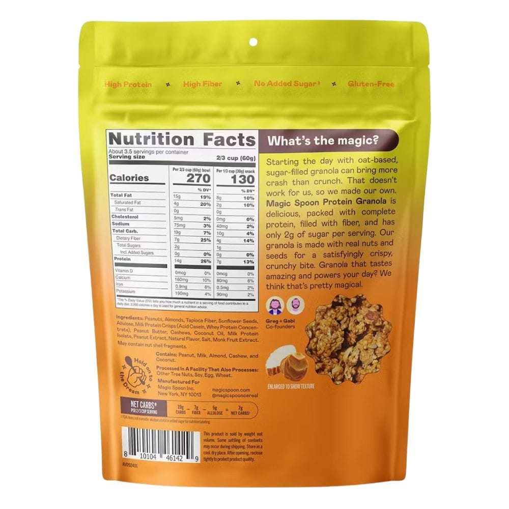 Magic Spoon Protein Granola - Peanut Butter - 1 Bag - Nashua Nutrition