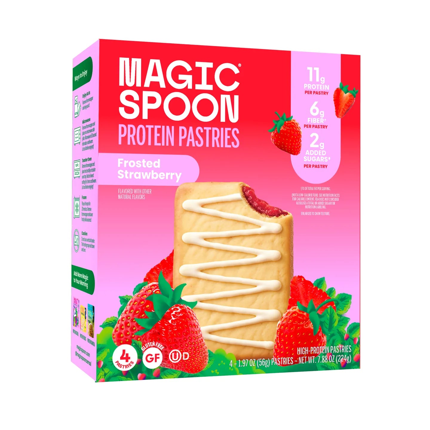 Magic Spoon Protein Pastries - Frosted Strawberry - 4/Box - Nashua Nutrition