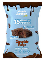 Munch Better LEAN - Protein Brownie - Chocolate Fudge (1 Brownie or Box of 12) - Nashua Nutrition
