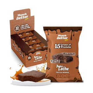 Munch Better LEAN - Protein Brownie - Dulce de Leche (1 Brownie or Box of 12) - Nashua Nutrition