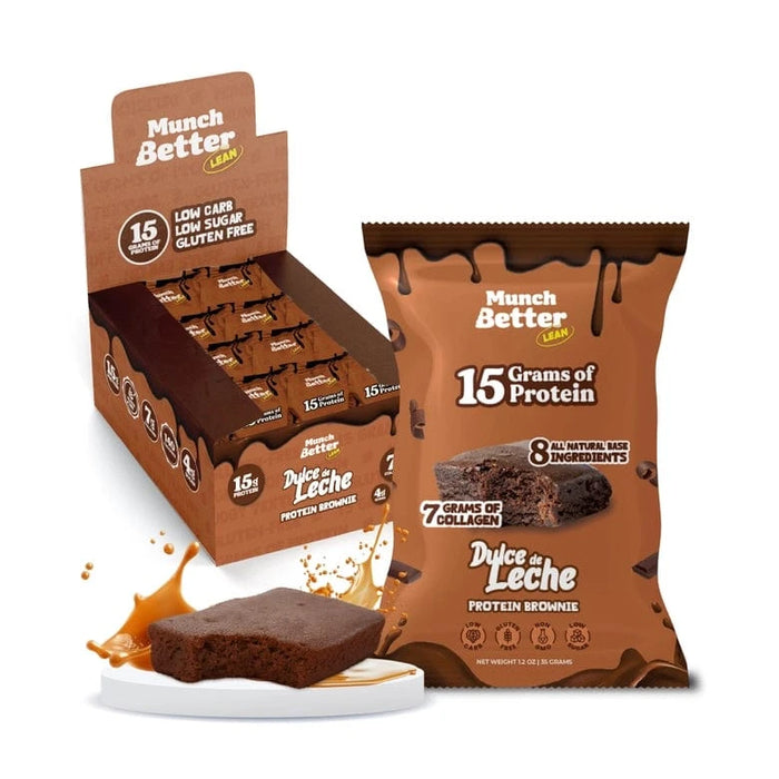 Munch Better LEAN - Protein Brownie - Dulce de Leche (1 Brownie or Box of 12)