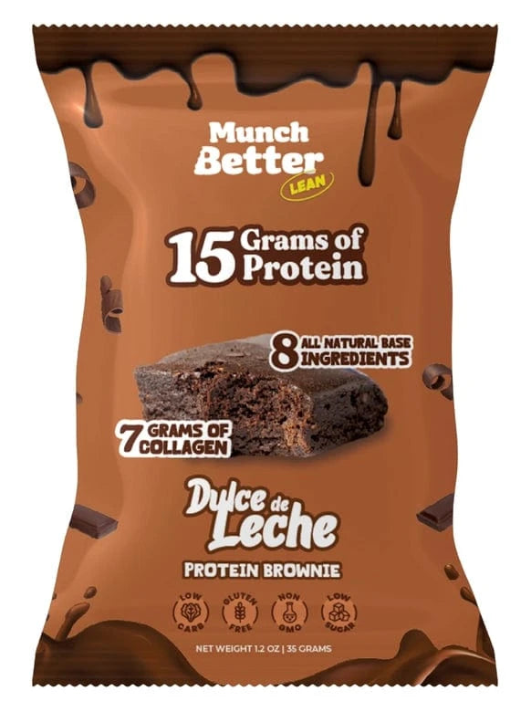 Munch Better LEAN - Protein Brownie - Dulce de Leche (1 Brownie or Box of 12) - Nashua Nutrition