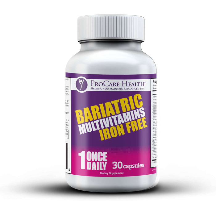 ProCare Health - Bariatric Multivitamin Capsule - Iron Free - 1 Once Daily - 30ct Bottle