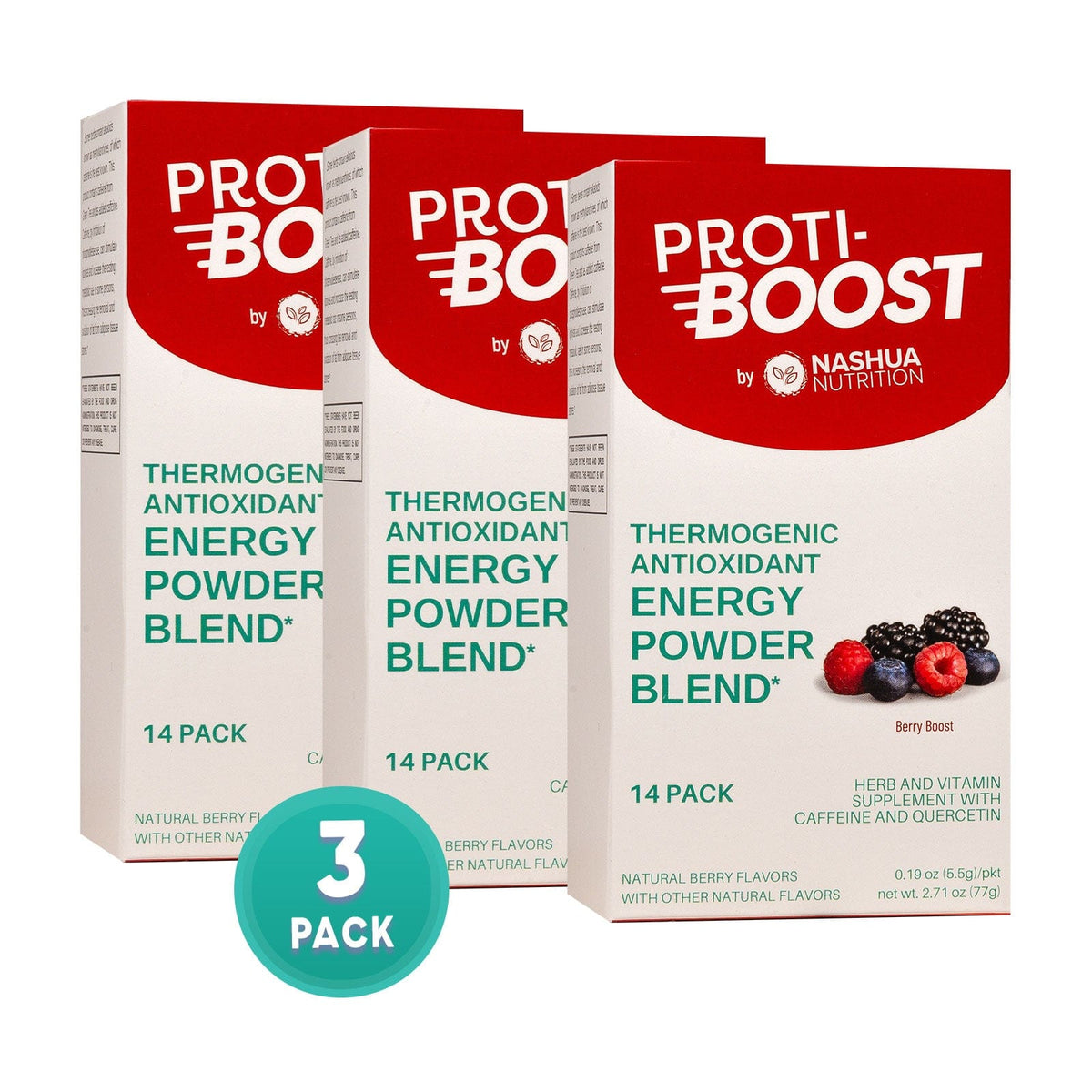 Proti-Boost - Thermogenic - Antioxidant - Energy Drink Mix - Berry Blast - 14/Box - Nashua Nutrition