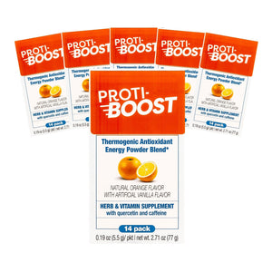 Proti-Boost - Thermogenic - Antioxidant - Energy Drink Mix - Orange - 14/Box - Diet Supplements - Nashua Nutrition