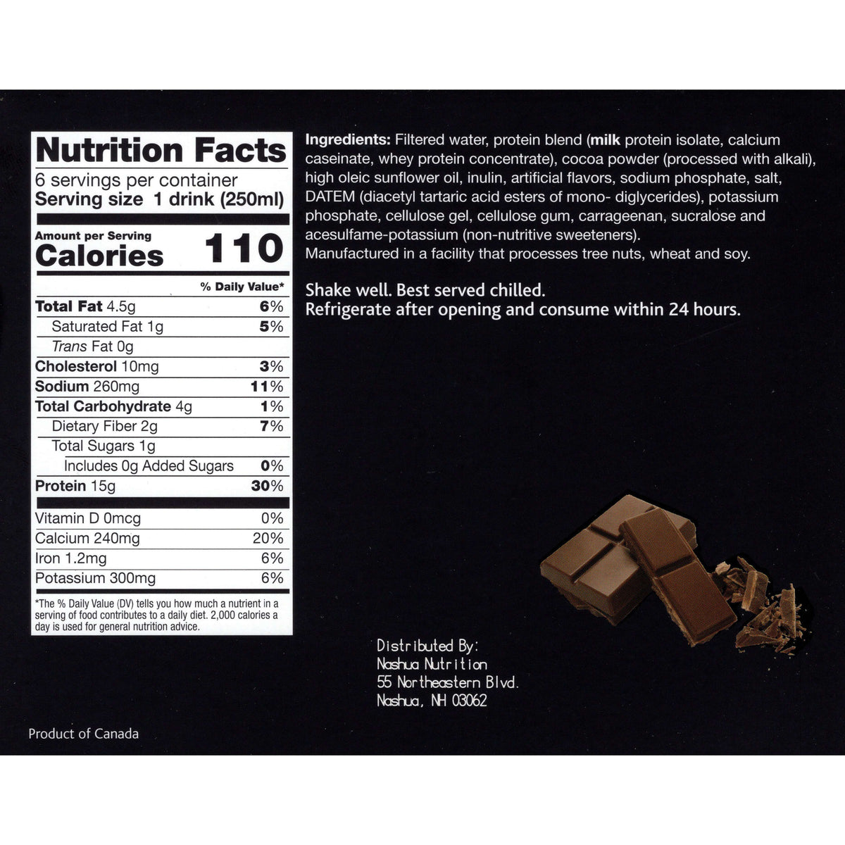 Proti-Thin Anytime Ready To Drink Protein Drink - Chocolate (6/Box) - Protein Liquids - Nashua Nutrition