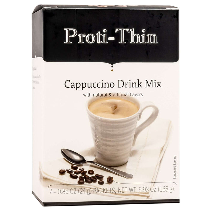 Proti-Thin Hot Drink - Cappuccino Decaffeinated - 7/Box