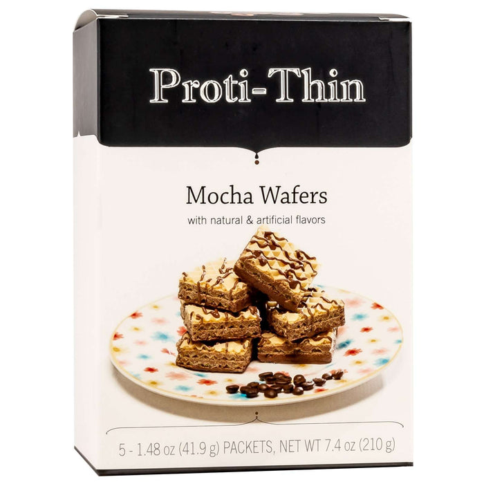 Proti-Thin Mocha Wafers: Protein-Rich Snack, 5/Box