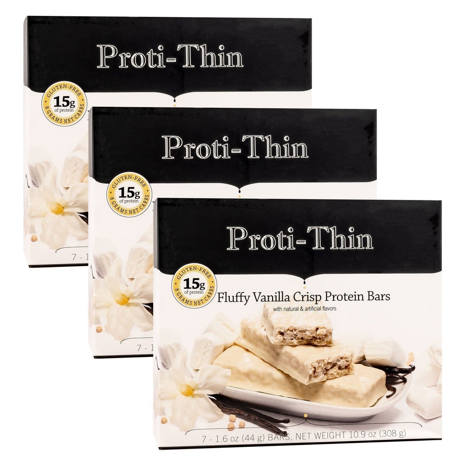 Proti-Thin Protein Bar VLC - Fluffy Vanilla Crisp MultiPack - Nashua Nutrition